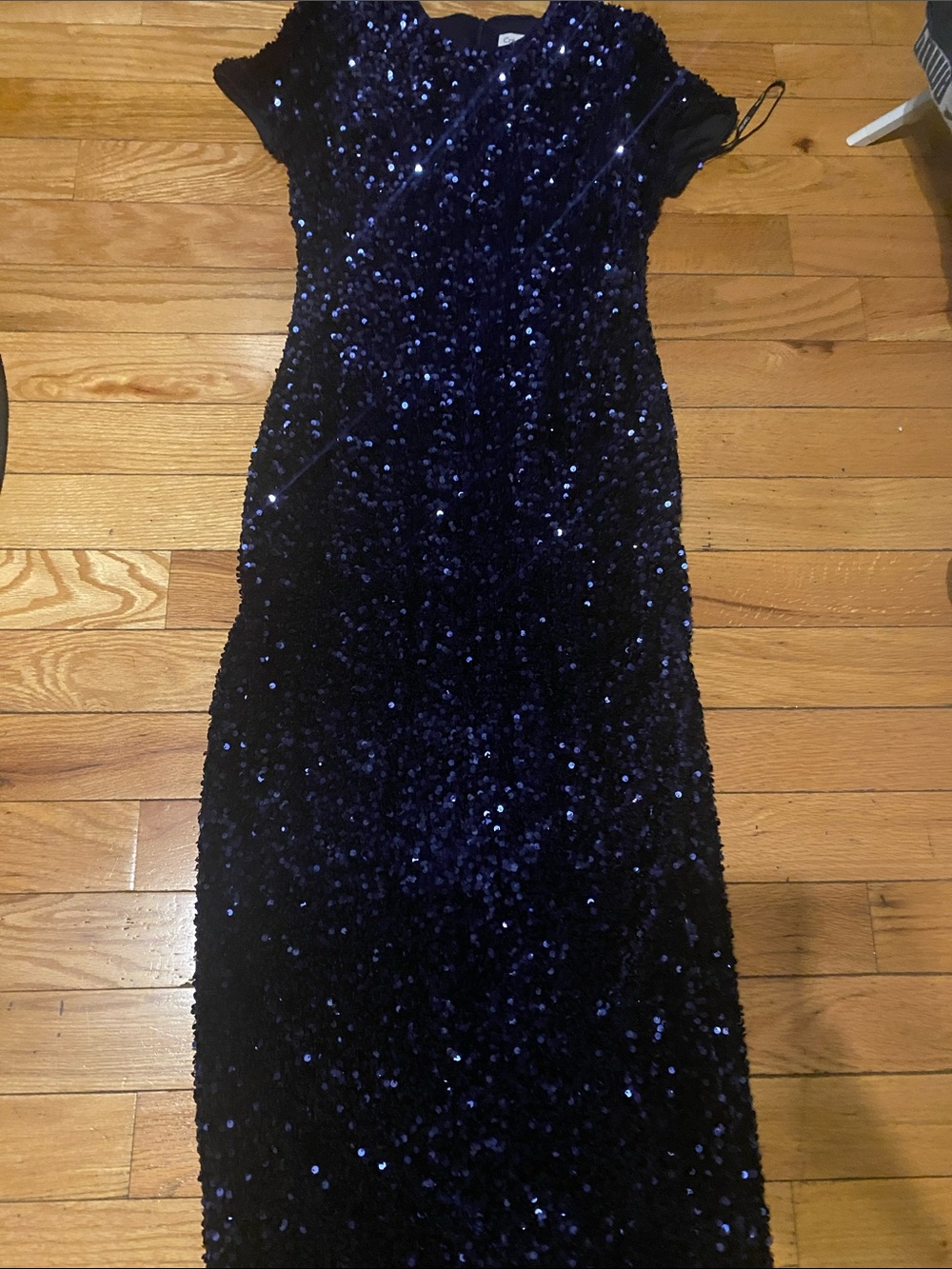 Calvin Klein Midnight Blue Sequin Maxi Dress